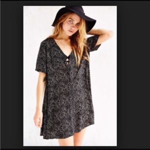 Urban outfitters swing dress with fabric buttons